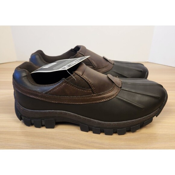 Frogg Toggs Men's Storm Watch Vista Slip On Duck Shoes Men’s Size 10 Brown New - Picture 4 of 11